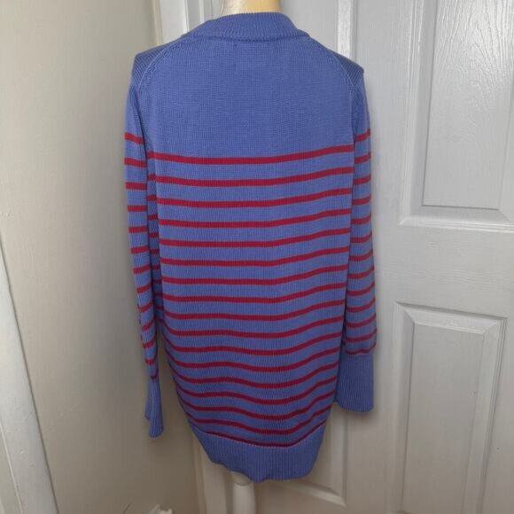 Tuckernuck Starboard Blue Bar Harbor Nautical Striped Long Sleeve Sweater XL - Picture 5 of 9